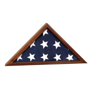 25 1/2" x 12 3/4" Genuine Walnut Flag Display Case