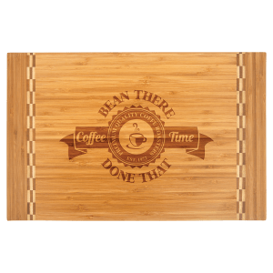 18 1/4" x 12" Bamboo Cutting Board with Butcher Block Inlay