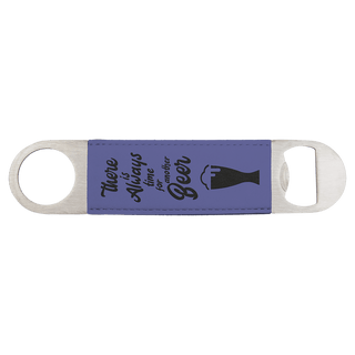 1 1/2" x 7" Purple Laserable Leatherette Bottle Opener