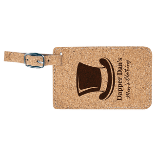 4 1/4" x 2 3/4" Cork Luggage Tag