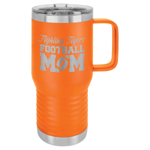 Polar Camel 20 oz. Orange Vacuum Insulated Travel Mug with Slider Lid