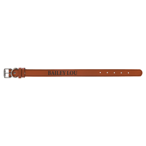 Small 15" x 3/4" Rawhide Laserable Leatherette Dog Collar