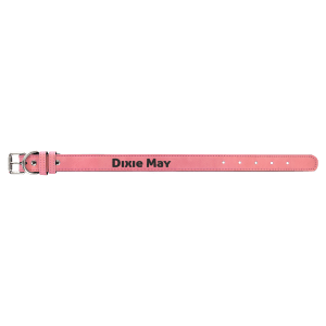 Small 15" x 3/4" Pink Laserable Leatherette Dog Collar