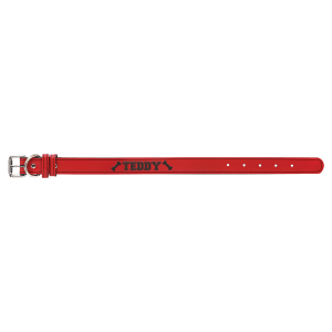 Small 15" x 3/4" Red Laserable Leatherette Dog Collar