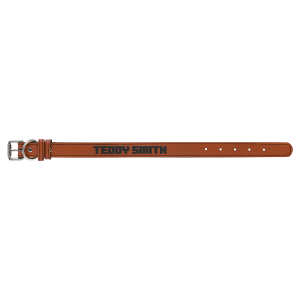 Medium 19" x 1" Rawhide Laserable Leatherette Dog Collar