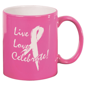 11 oz. Pink Ceramic Round LazerMug