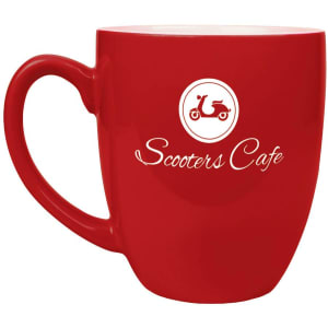 16 oz. Red Ceramic Bistro LazerMug