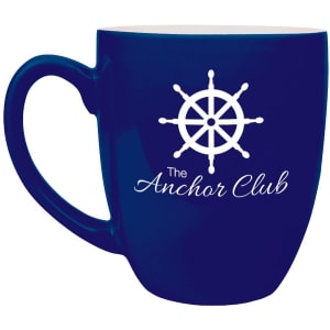 16 oz. Blue Ceramic Bistro LazerMug