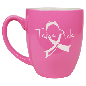 16 oz. Pink Ceramic Bistro LazerMug