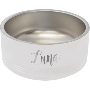 Polar Camel 32 oz. Medium White Pet Bowl