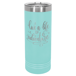 Polar Camel 22 oz. Teal Blue Skinny Tumbler with Slider Lid