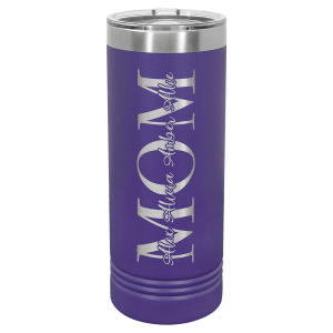 Polar Camel 22 oz. Purple Skinny Tumbler with Slider Lid