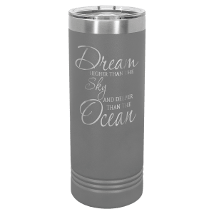 Polar Camel 22 oz. Dark Gray Skinny Tumbler with Slider Lid