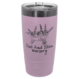 Polar Camel 20 oz. Moody Lilac/Ghost Black ION-Plated Black Ringneck Tumbler with Slider Lid