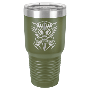 Polar Camel 30 oz. Olive Green Vacuum Insulated Ringneck Tumbler with Clear Lid