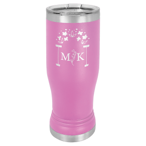 Light Purple 14 oz. Polar Camel Pilsner with Clear Lid