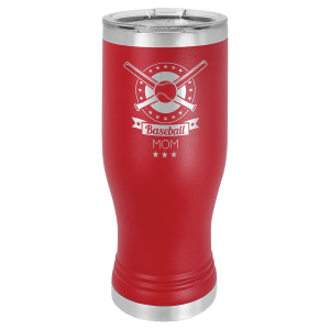 Polar Camel Red 20 oz. Pilsner with Clear Lid