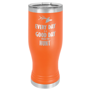 Polar Camel Orange 20 oz. Pilsner with Clear Lid