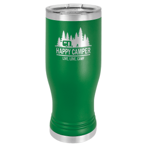 Polar Camel Green 20 oz. Pilsner with Clear Lid