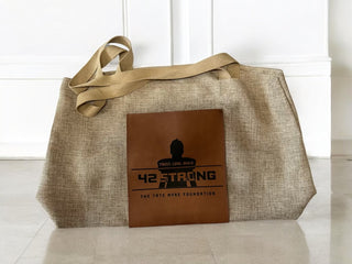 42 Strong Burlap Tote Bag